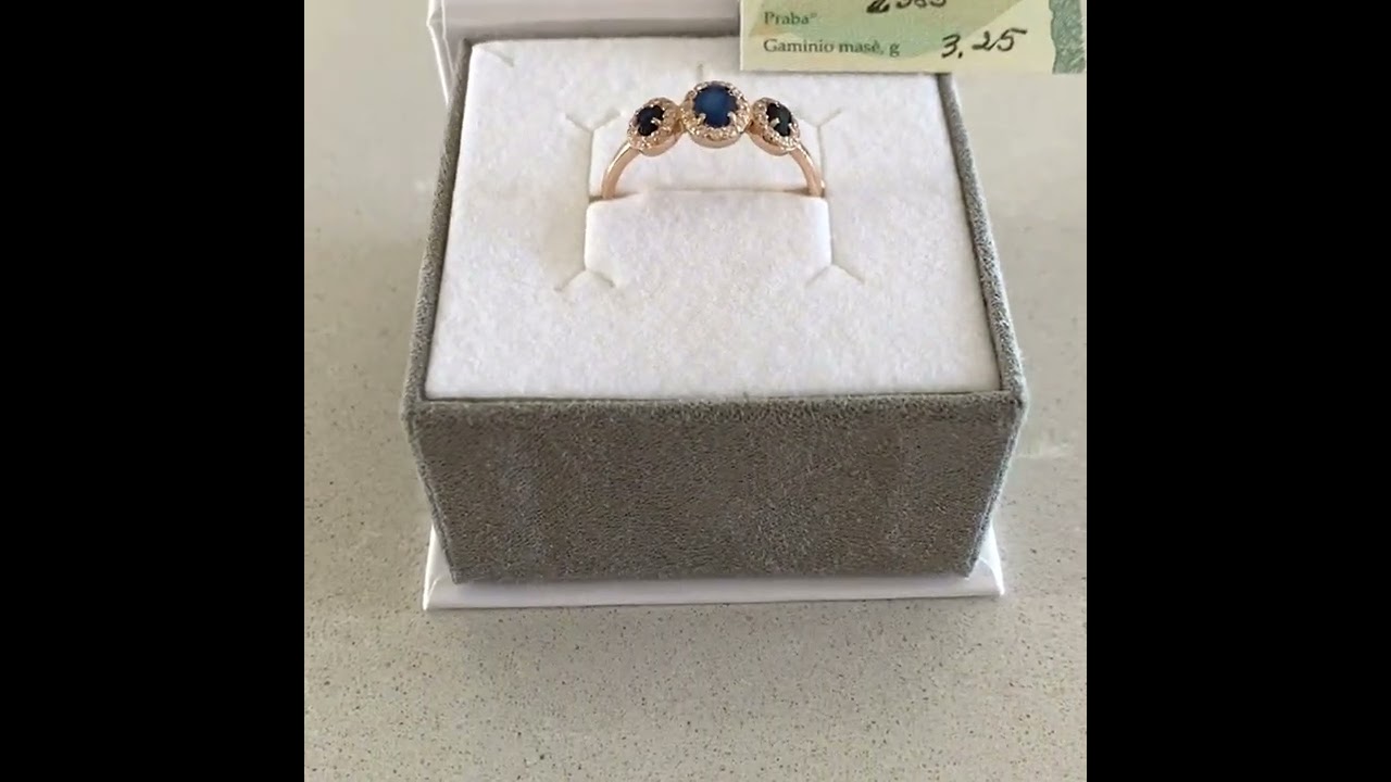 Auksiniai papuošalai su safyrais | Rose gold jewellery with sapphire