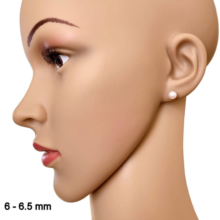 Sterling Silver Earrings With White Cultivated Pearls