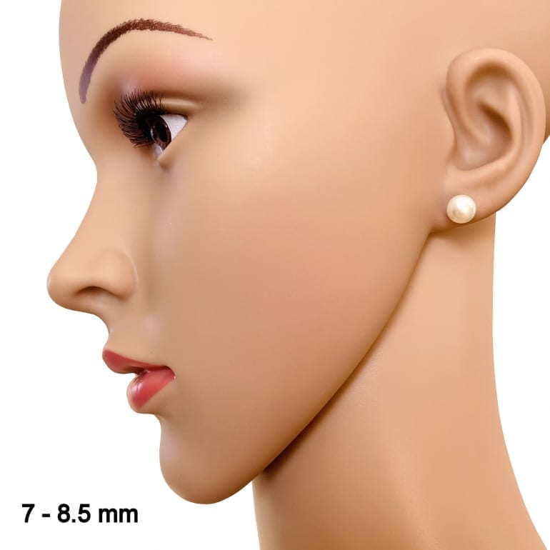 Sterling Silver Earrings With White Cultivated Pearls