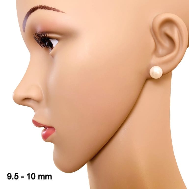 Sterling Silver Earrings With White Cultivated Pearls