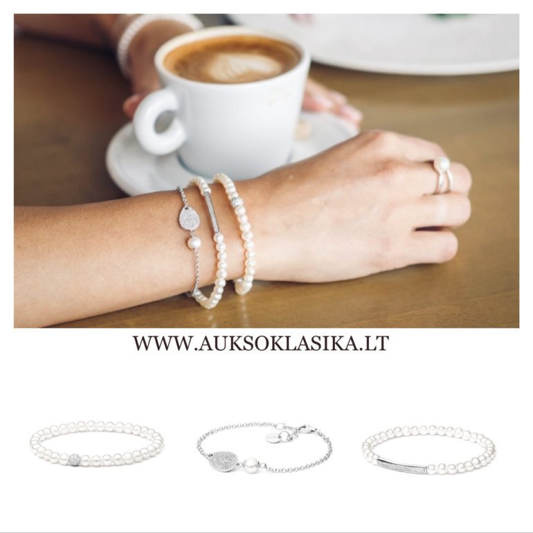 sterling silver bracelet with cultivated pearls