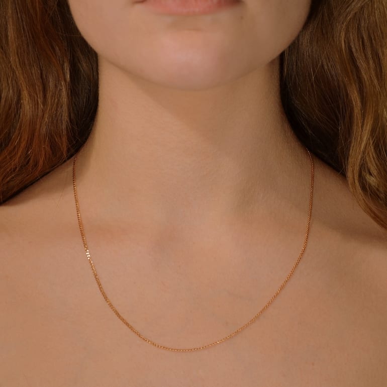 14ct Rose Gold Chain - Curb
