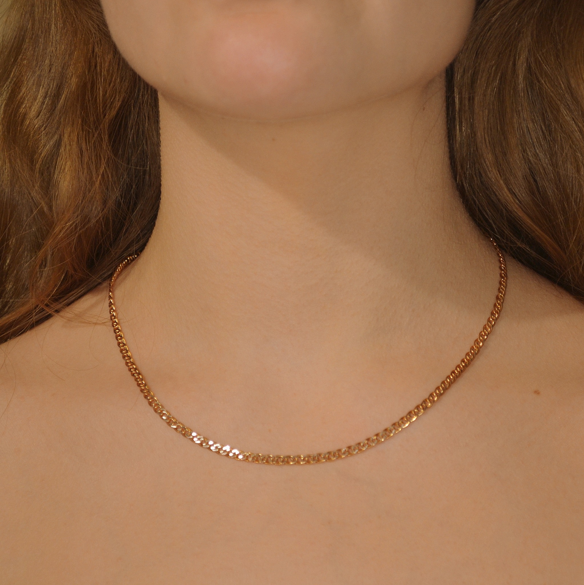 14ct Rose Gold Chain - Mona - Golden 