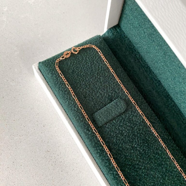 rose gold chain - figaro