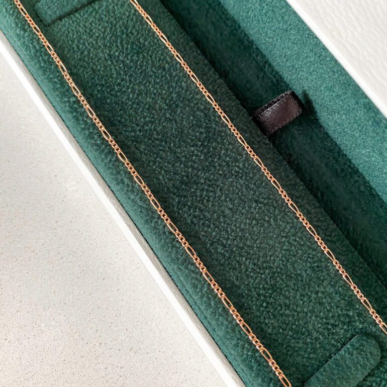 rose gold chain - figaro