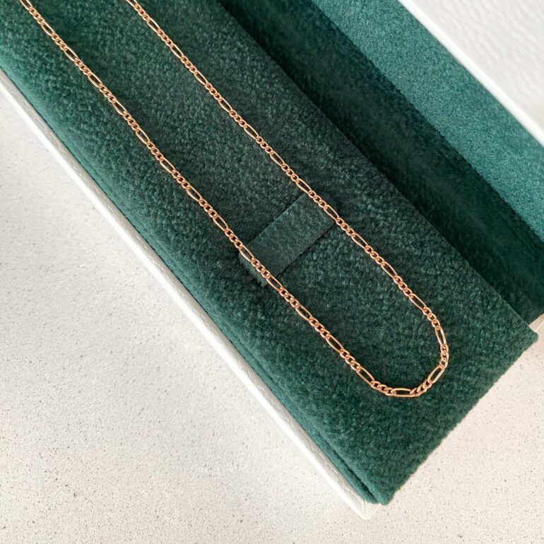 rose gold chain - figaro