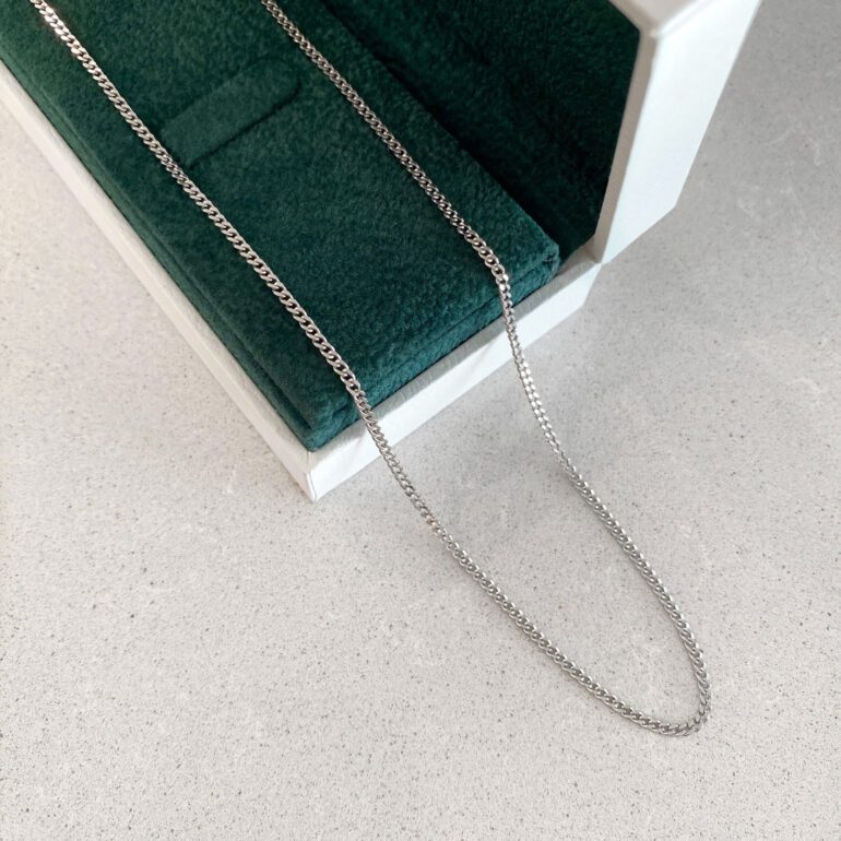 sterling silver chain - curb