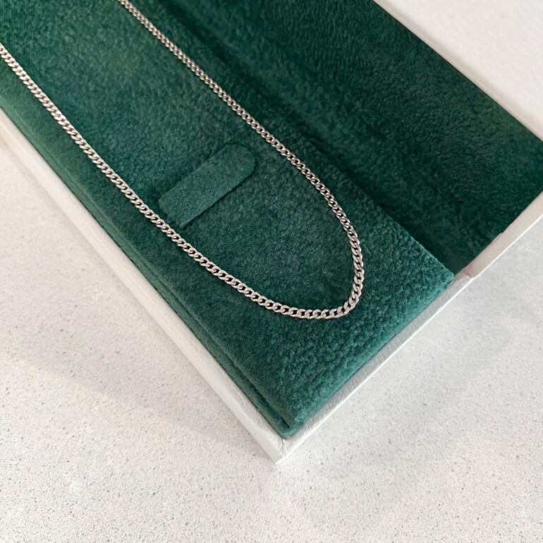 sterling silver chain - curb