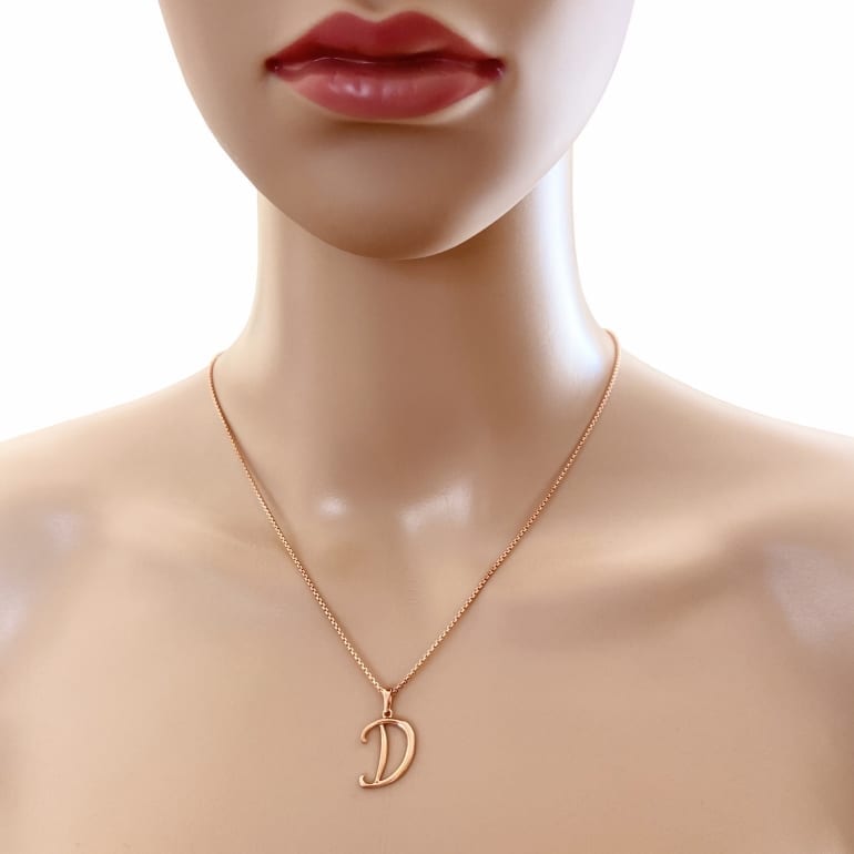 9ct Rose Gold Pendant - Initial D