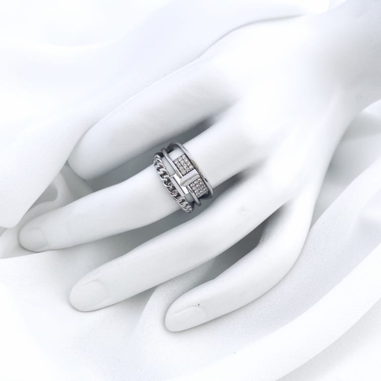 Sterling Silver Ring With Cubic Zirconia