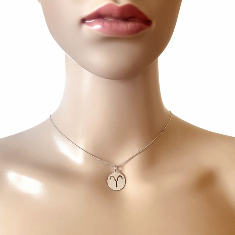 Sterling Silver Pendant - Zodiac Sign Aries
