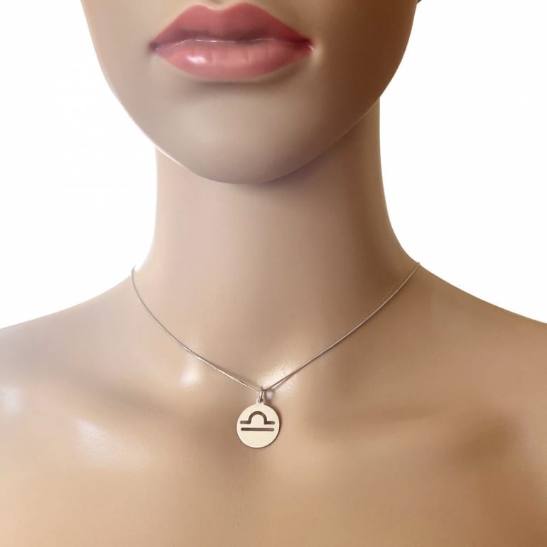 Sterling Silver Pendant - Zodiac Sign Libra