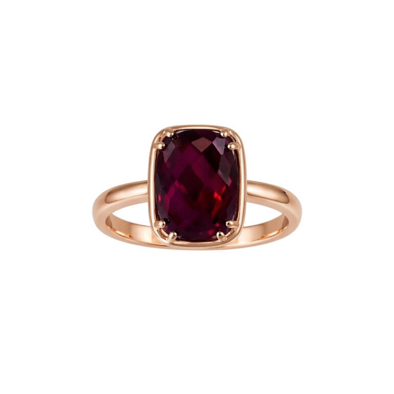 14ct Rose Gold Ring With Synthetic Ruby