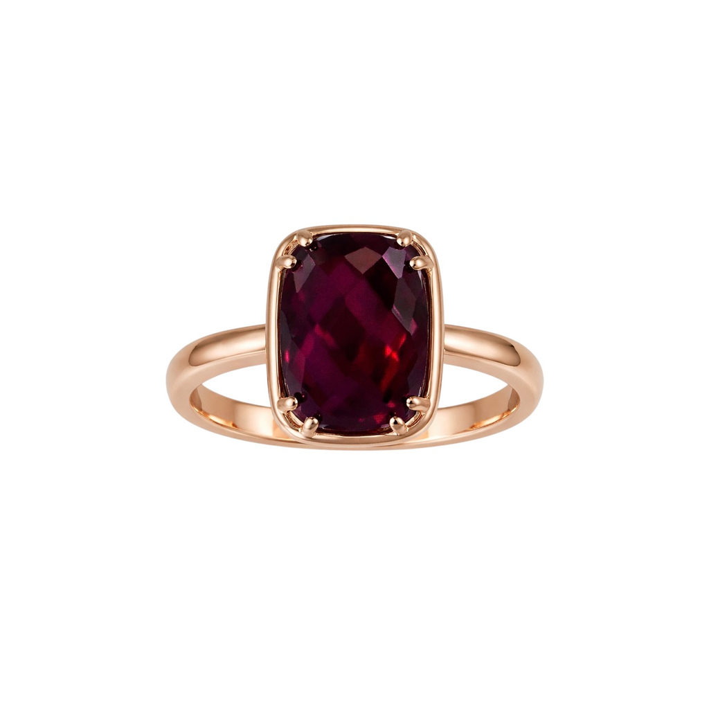 14ct Rose Gold Ring With Synthetic Ruby