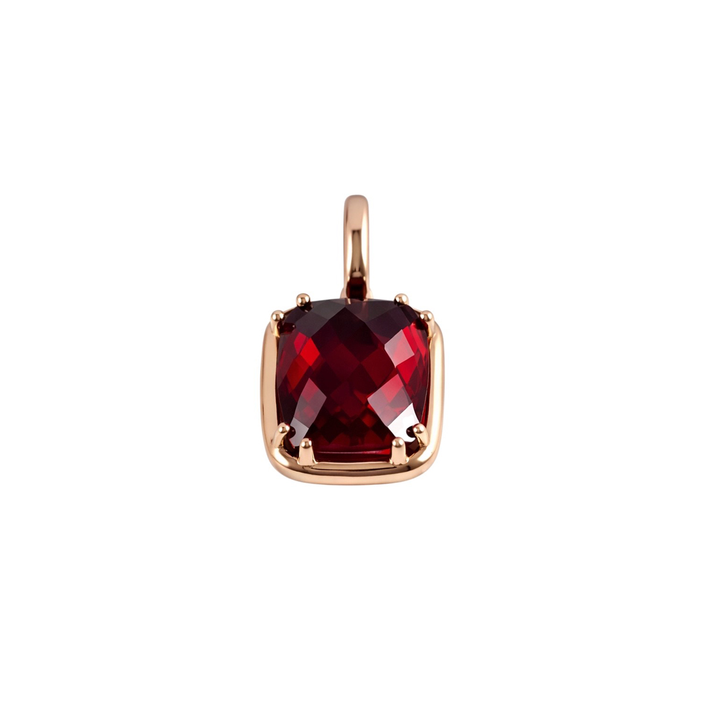 14ct Rose Gold Pendant With Synthetic Ruby