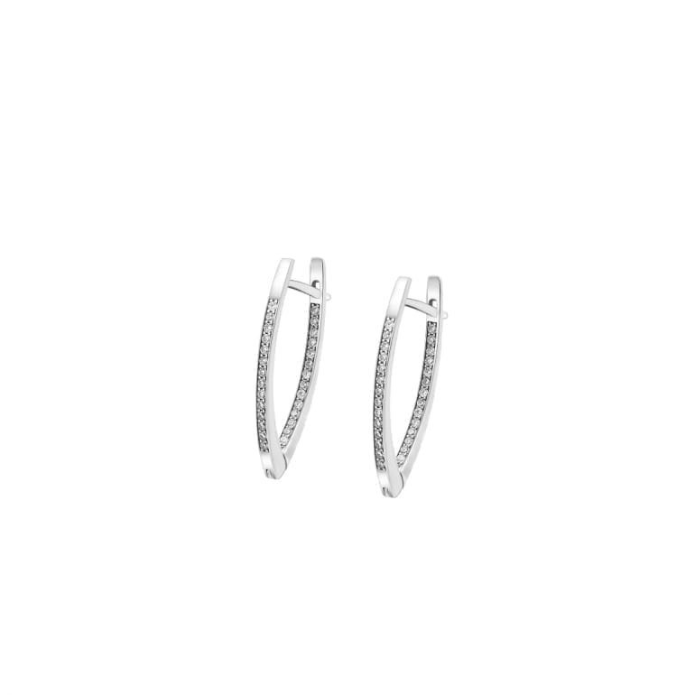 Sterling silver earrings with cubic zirconia