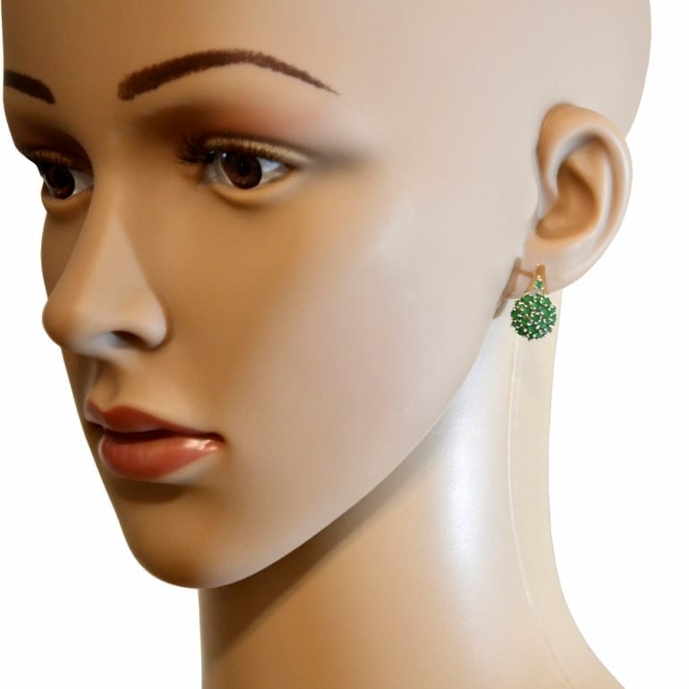 Sterling Silver Earrings With 9ct Gold Plates And Cubic Zirconia