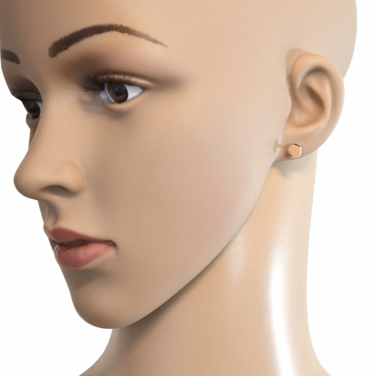 Sterling Silver Screw Back Earrings With 9ct Gold Plates