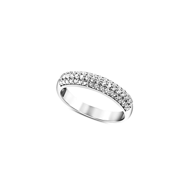 14ct White Gold Ring With Cubic Zirconia