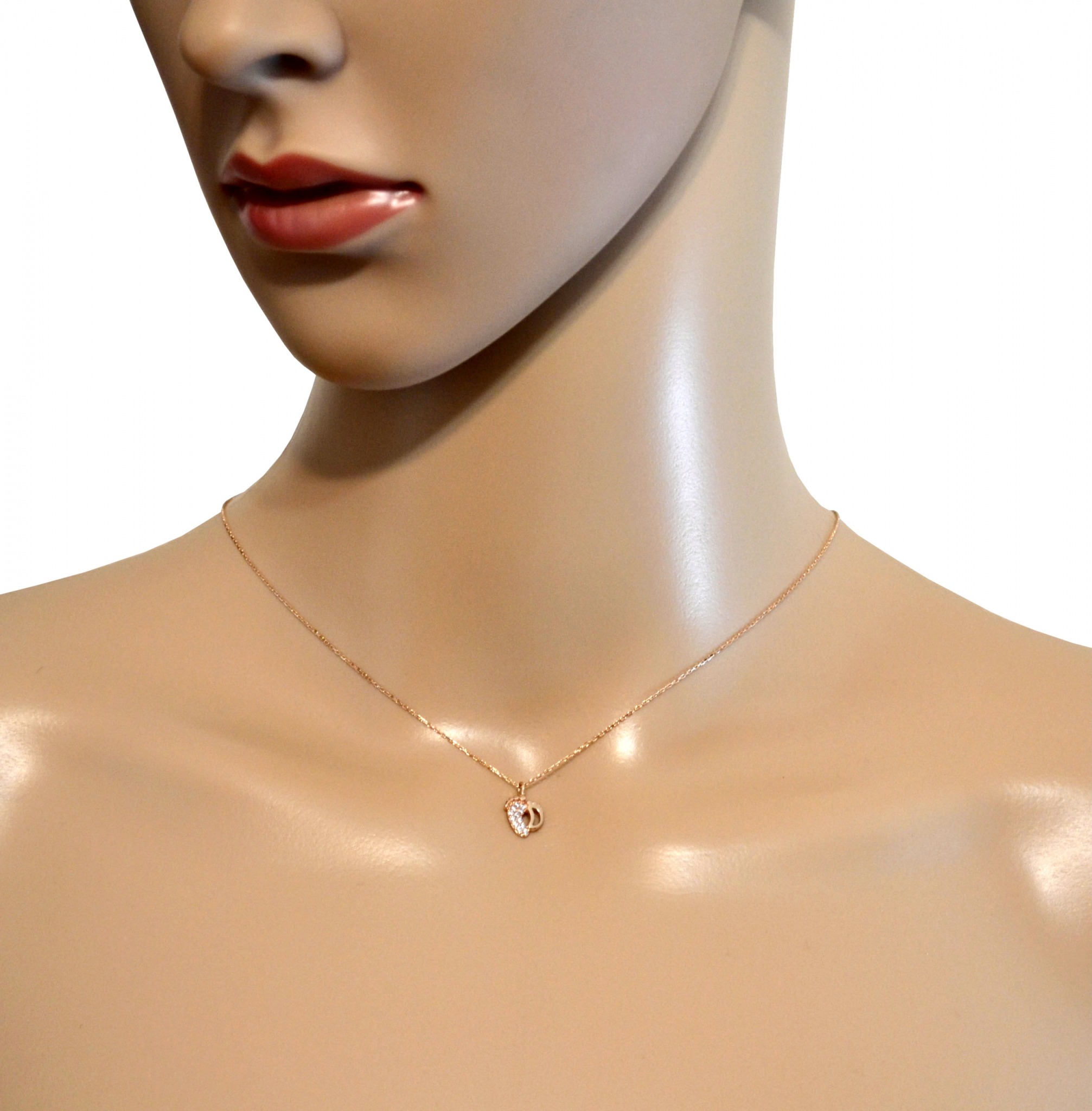 14ct Rose Gold Necklace With Baby Feet 