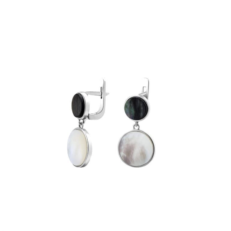 Sterling Silver Earrings With Mother of Pearl