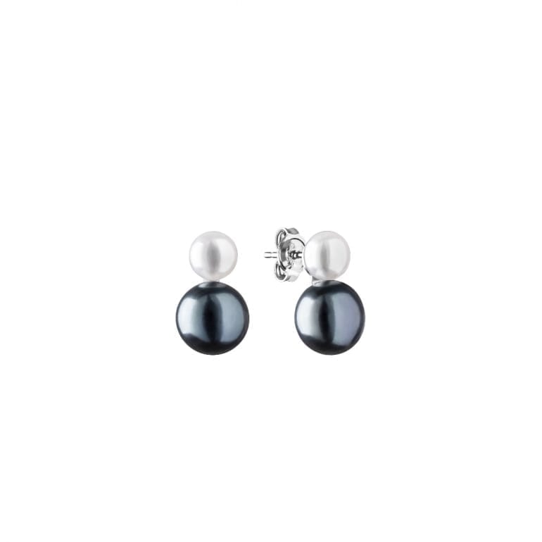 Sterling silver earrings with cultivated pearls