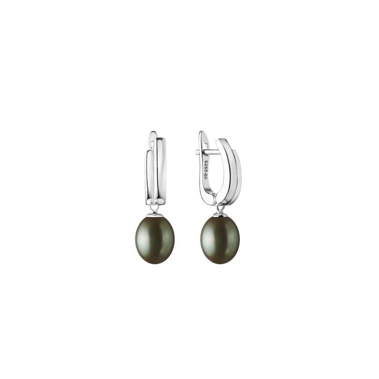 Sterling silver earrings with cultivated pearls