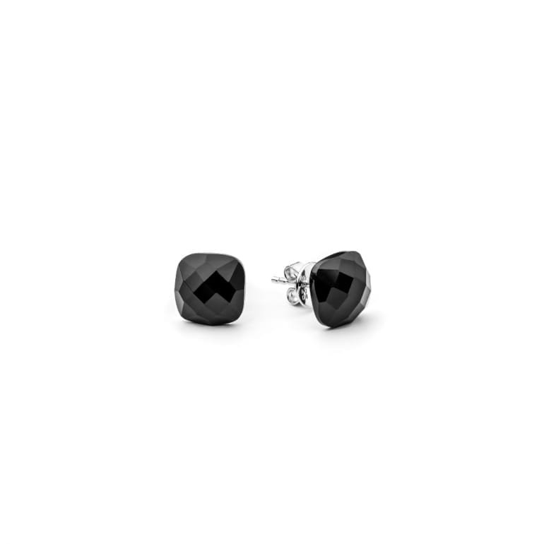 Sterling silver earrings with onyx