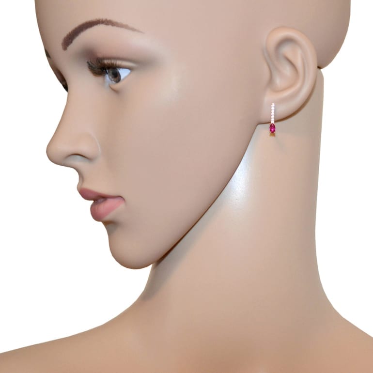 Rose Gold Earrings With Cubic Zirconia