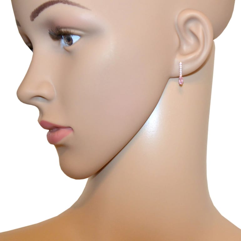 Rose Gold Earrings With Cubic Zirconia