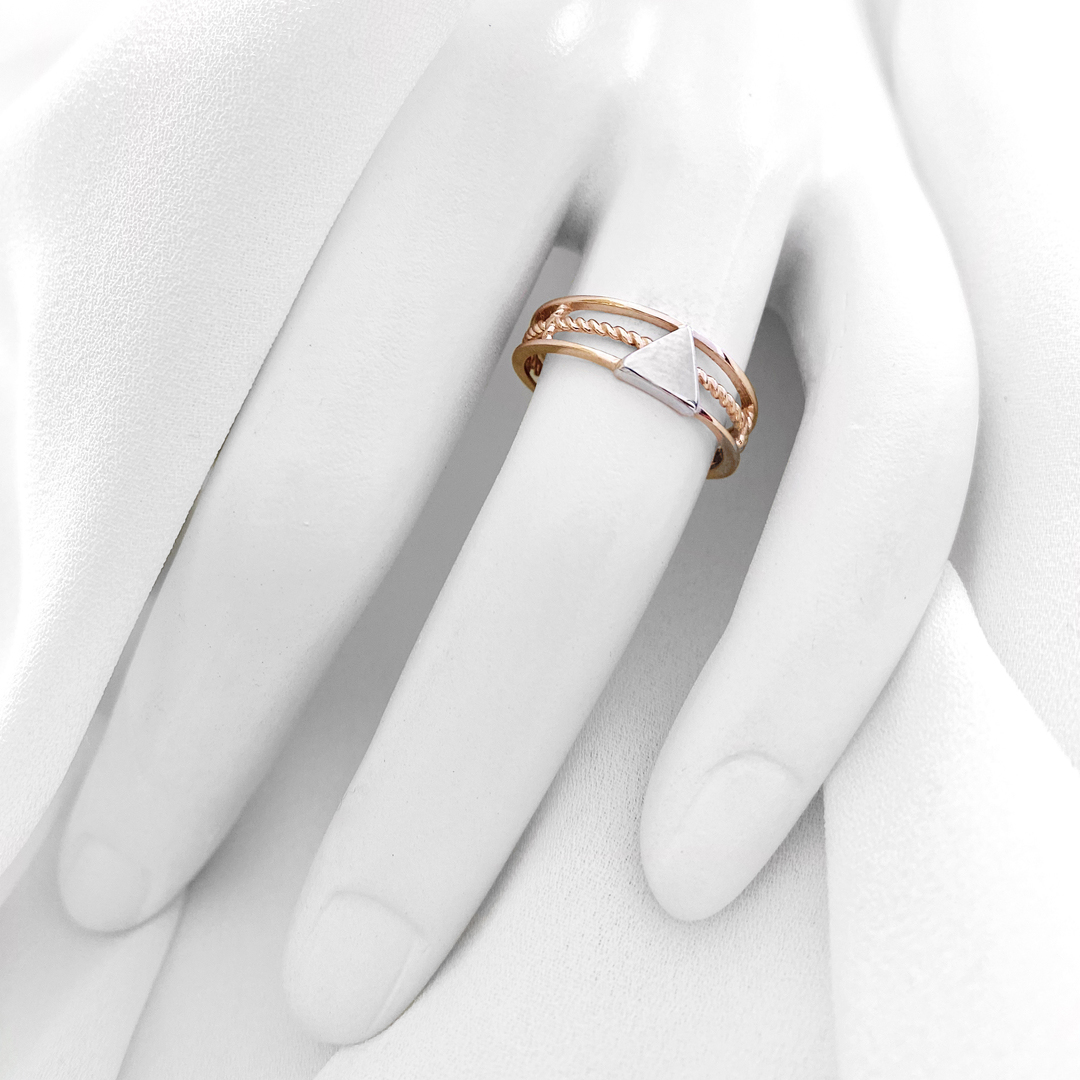 14ct Rose And White Gold Ring