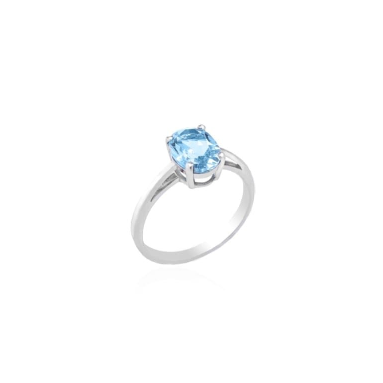 Sterling silver ring with topaz