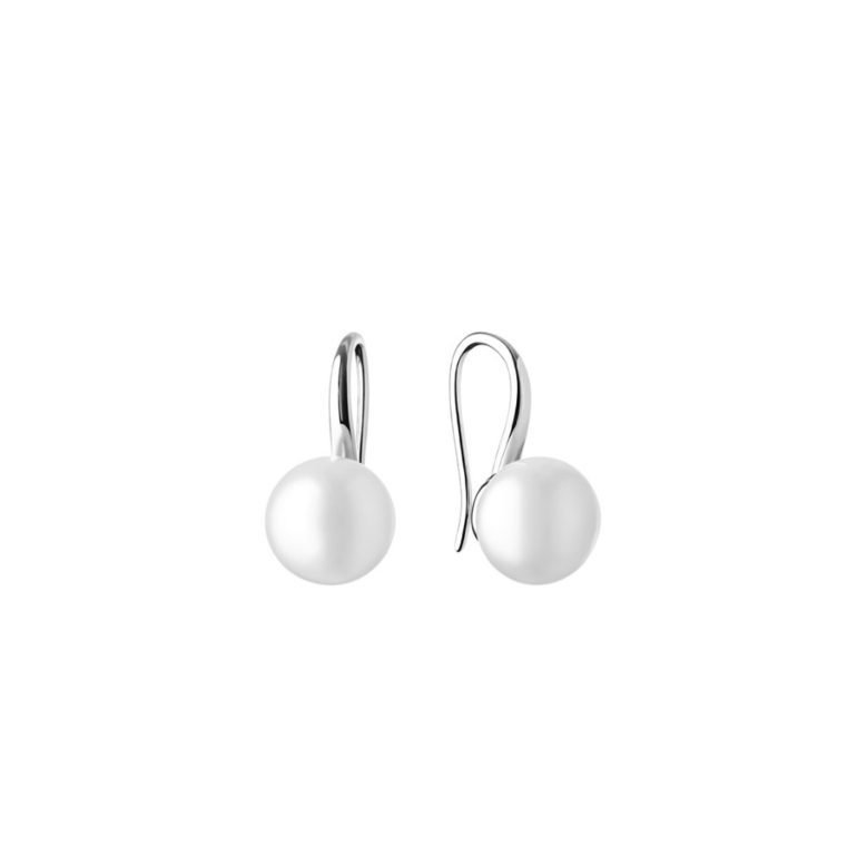 sterling silver earrings with cultivated pearls