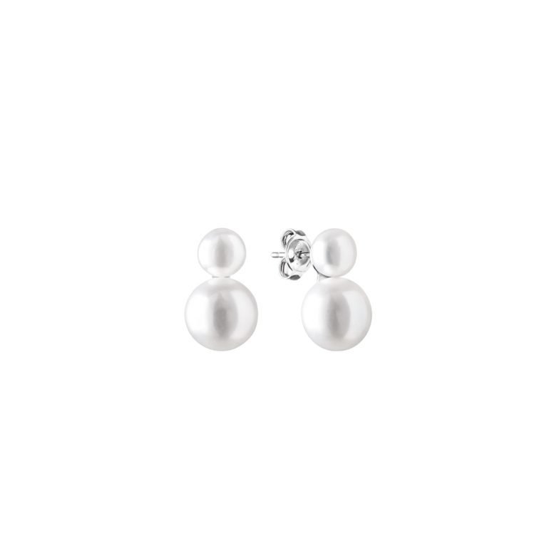 sidabriniai auskarai su kultivuotais perlais