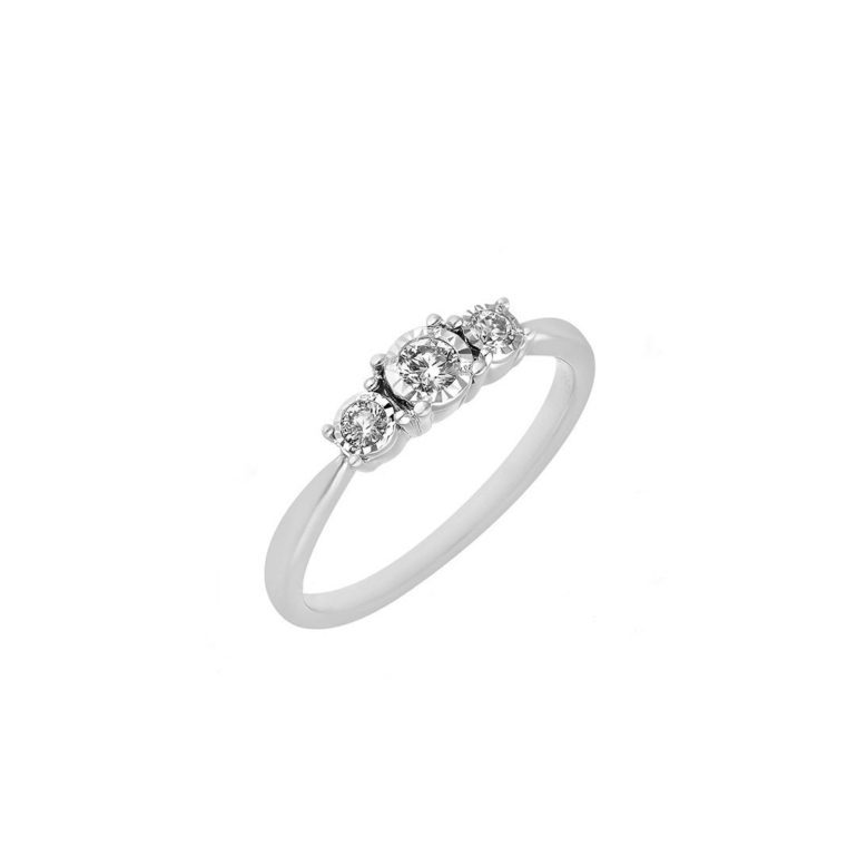 white gold ring with diamonds