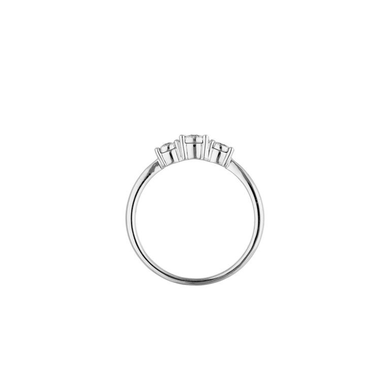 14ct White Gold Ring With Diamonds