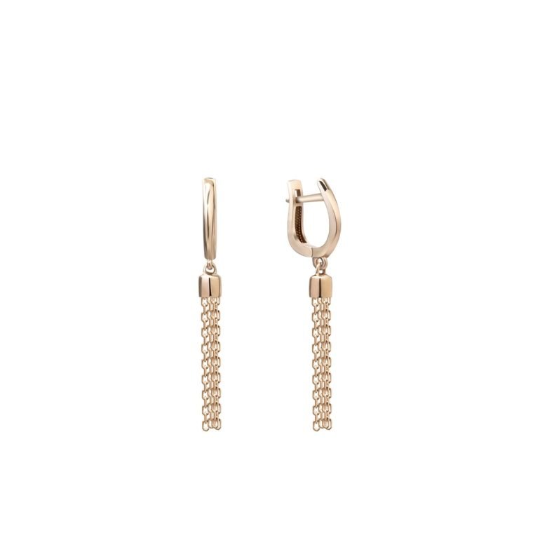 14ct rose gold dandling earrings