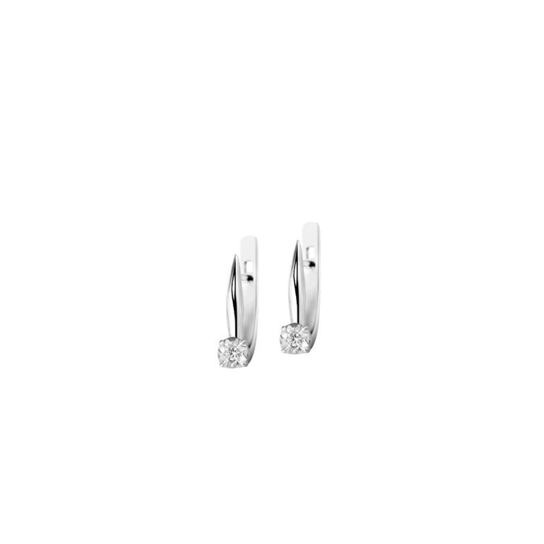 14ct white gold earrings with diamonds