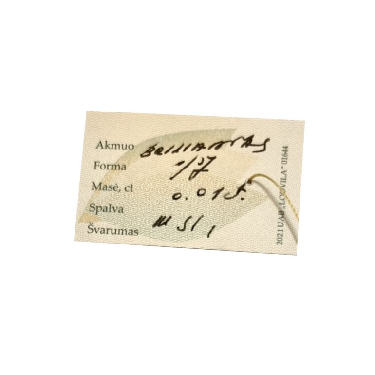 Raudono Ir Balto Aukso Žiedas Su Deimantu