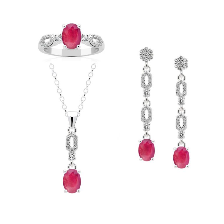 Sterling Silver Pendant With Ruby