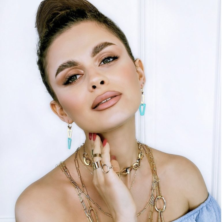 sterling silver earrings with enamel