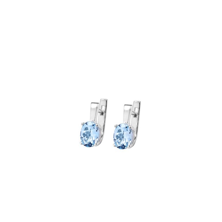 sterling silver earrings with topaz