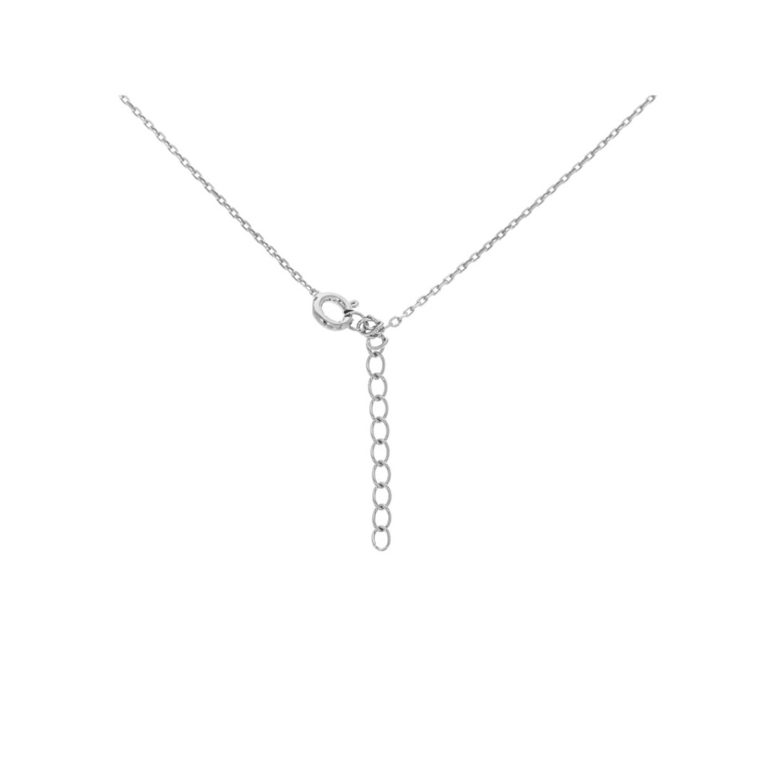 sterling silver necklace with cubic zirconia - flower
