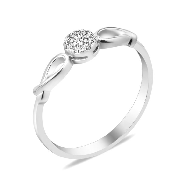 white gold ring with diamonds