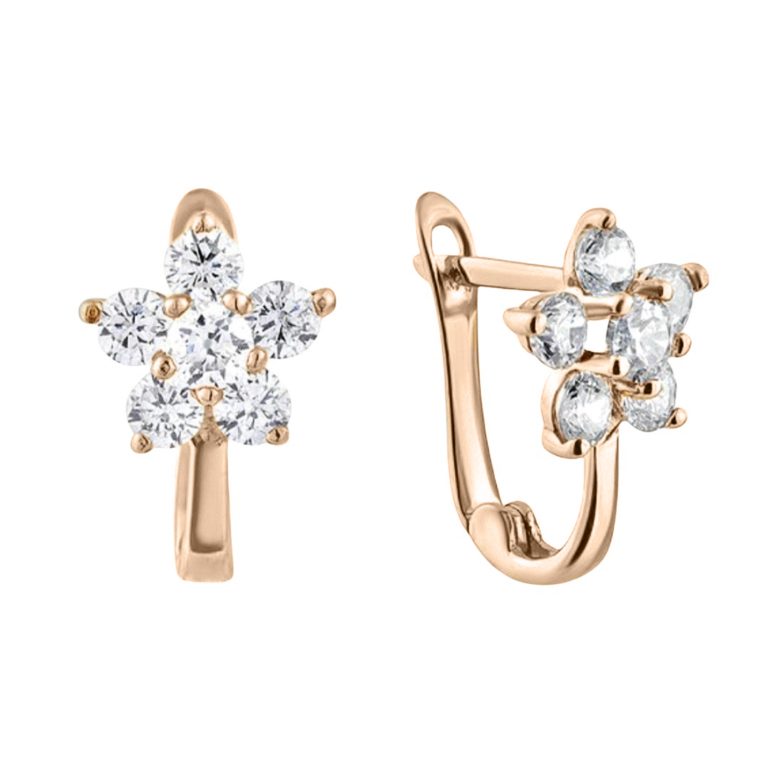 Smulkūs auksiniai auskarai su cirkoniu