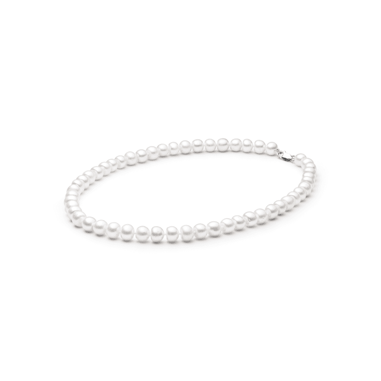 sidabrinis vėrinys su baltais perlais