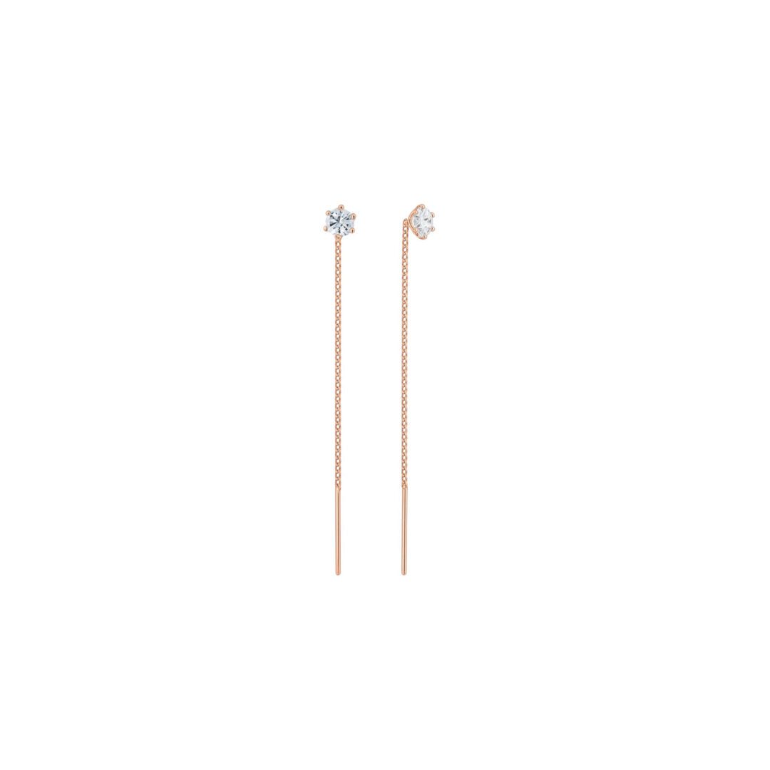 14ct Rose Gold Earrings With Cubic Zirconia