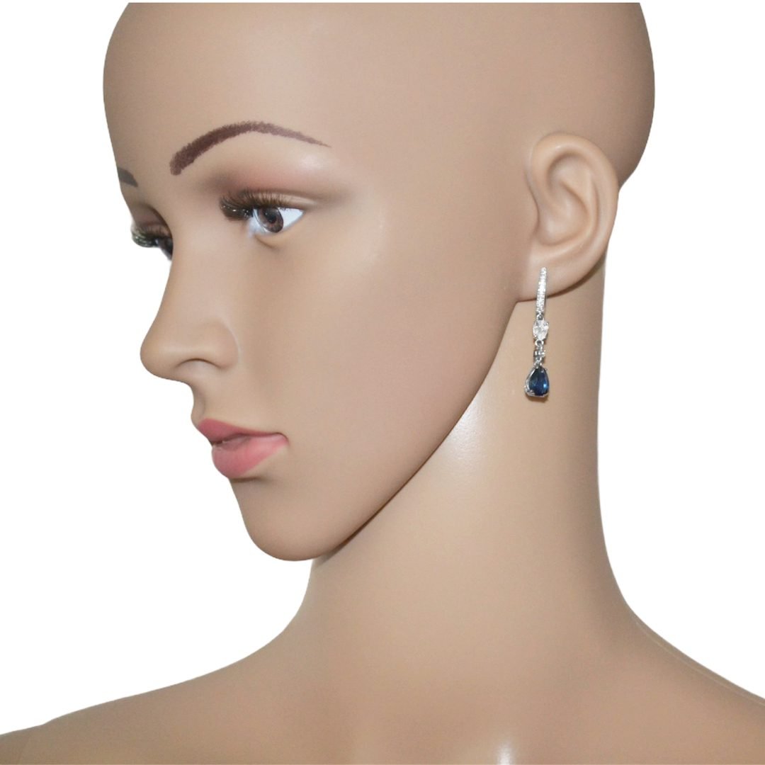 sterling silver earrings with kyanite