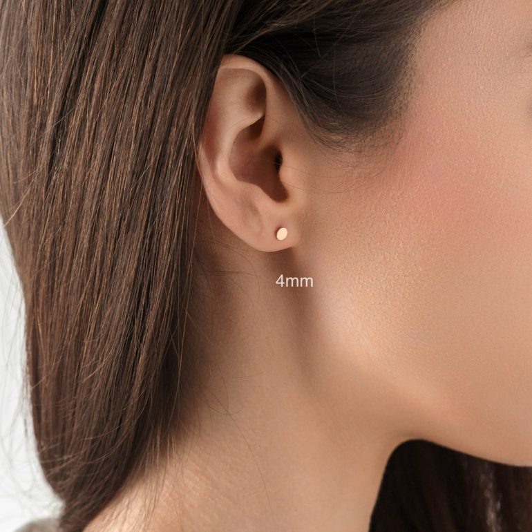 14ct Rose Gold Minimalist Earrings
