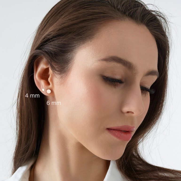 14ct Rose Gold Minimalist Earrings